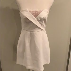 White strapless dress